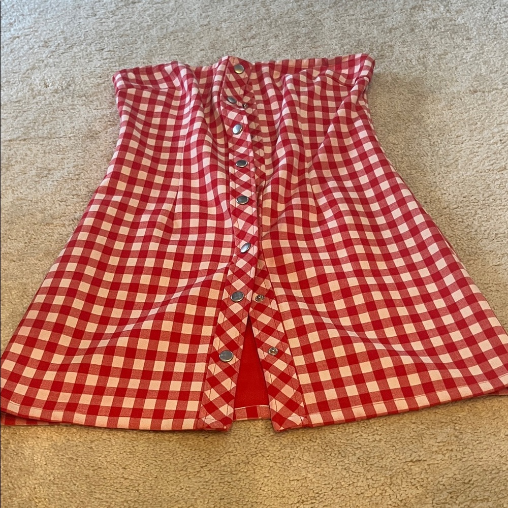 Red Checkered Women's Dress